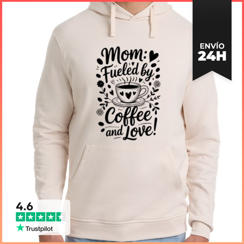 Sudadera Unisex Con Capucha Mamá Del Café Alimentada Con Cafeína - latostadora.com - Modalova