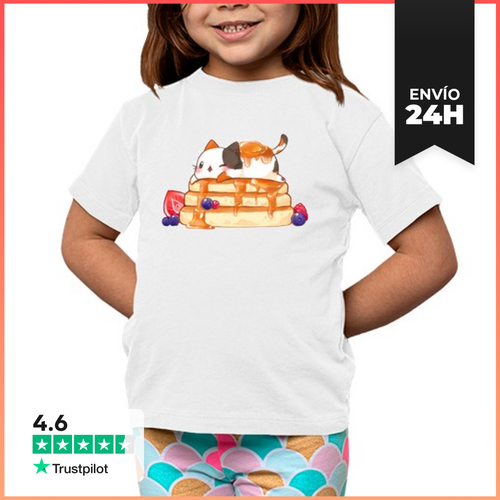 Camiseta Clásica Para Niños Pancake Cat LaTostadora - latostadora.com - Modalova