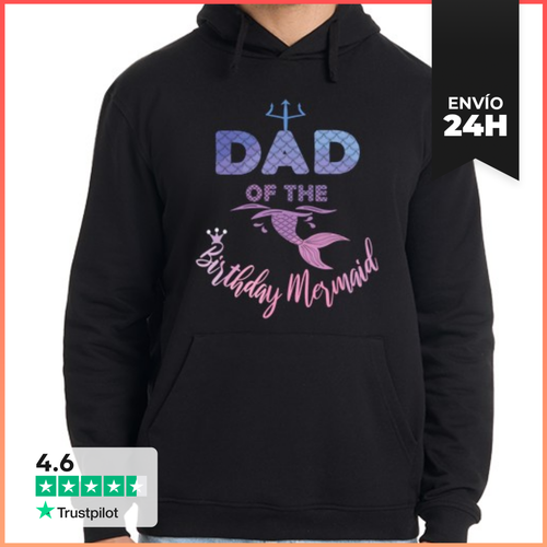 Sudadera Unisex Con Capucha Papá De La Sirena De Cumpleaños - latostadora.com - Modalova