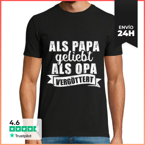 Camiseta Hombre Clásica Con Texto En Alemán Como Papá Amado Como - latostadora.com - Modalova