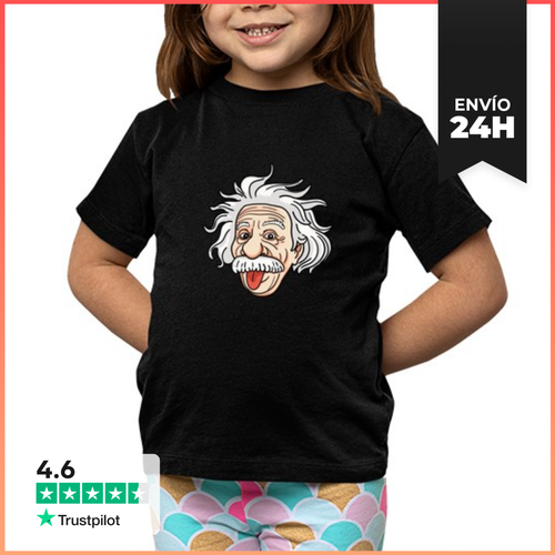 Camiseta Clásica Para Niños Einstein Muestra Lengua Canas - latostadora.com - Modalova