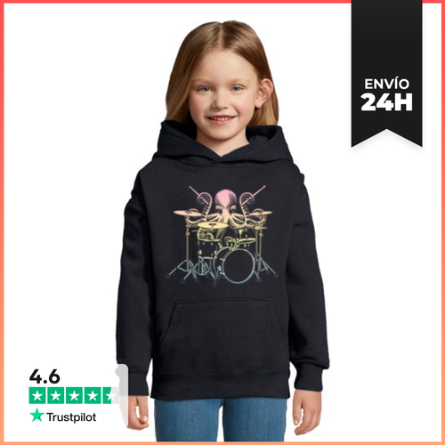 Sudadera Para Niños Con Capucha Drummer Pulpo LaTostadora - latostadora.com - Modalova