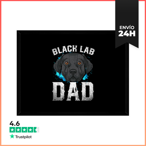 Cuadro Con Marco Horizontal Dueño De Perro Día Del Padre Labrador - latostadora.com - Modalova