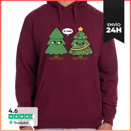 Sudadera Unisex Con Capucha Arbol De Navidad Punk LaTostadora - latostadora.com - Modalova