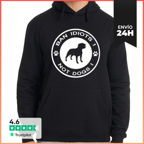 Sudadera Unisex Con Capucha Ban Idiots Not Dogs (blanco) - latostadora.com - Modalova