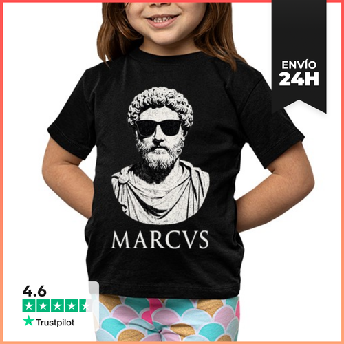 Camiseta Clásica Para Niños Marco Aurelio Estoico Con Gafas De - latostadora.com - Modalova