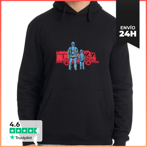 Sudadera Unisex Con Capucha Bombero Padre E Hijo Dia Del Padre - latostadora.com - Modalova