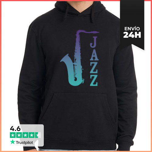 Sudadera Unisex Con Capucha Saxofono Jazz LaTostadora - latostadora.com - Modalova