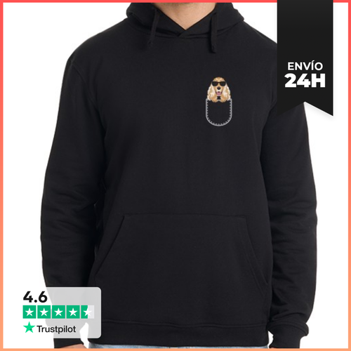 Sudadera Unisex Con Capucha Cocker Spaniel Inglés En El Pecho - latostadora.com - Modalova