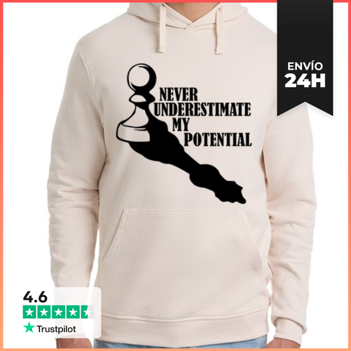 Sudadera Unisex Con Capucha Nunca Subestimes Mi Ajedrez Potencial - latostadora.com - Modalova
