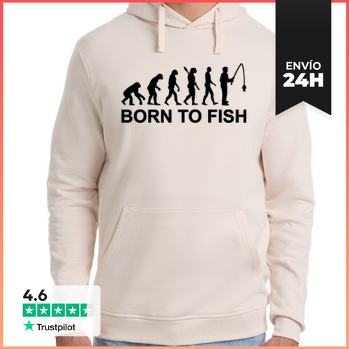 Sudadera Unisex Con Capucha Fishing Evolution Born To Fish - latostadora.com - Modalova