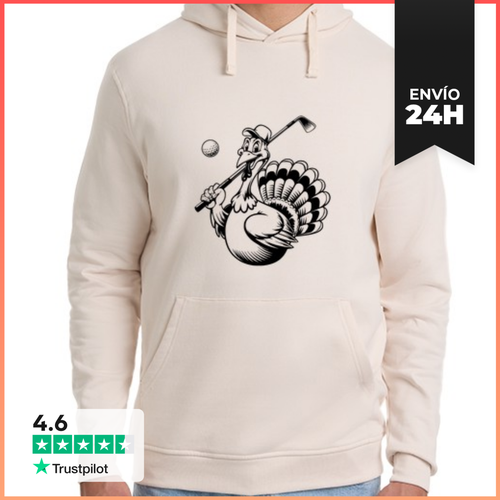 Sudadera Unisex Con Capucha Pavo Jugando Al Golf Día De Acción De - latostadora.com - Modalova