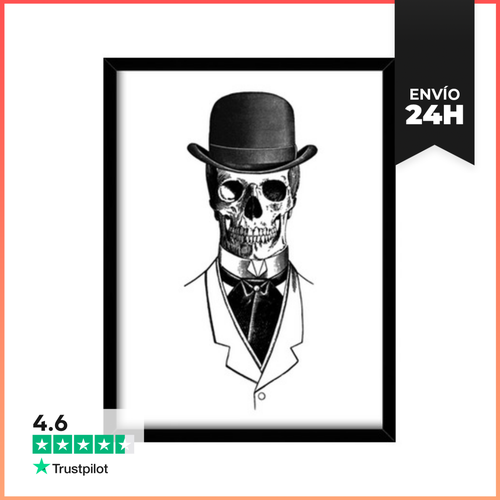 Cuadro Con Marco Vertical Lord Skull LaTostadora - latostadora.com - Modalova