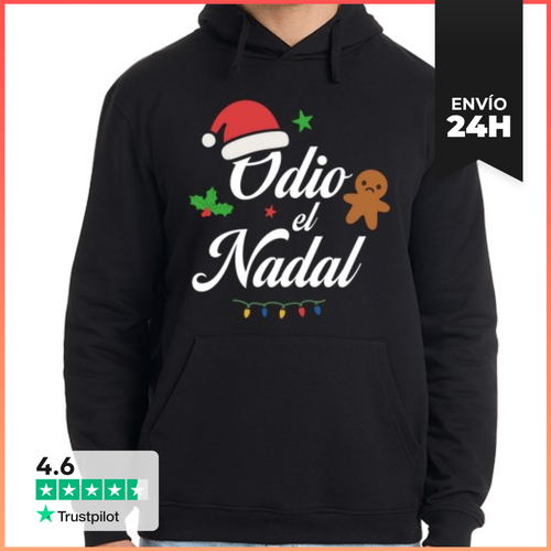 Sudadera Unisex Con Capucha ODIO EL NADAL LaTostadora - latostadora.com - Modalova