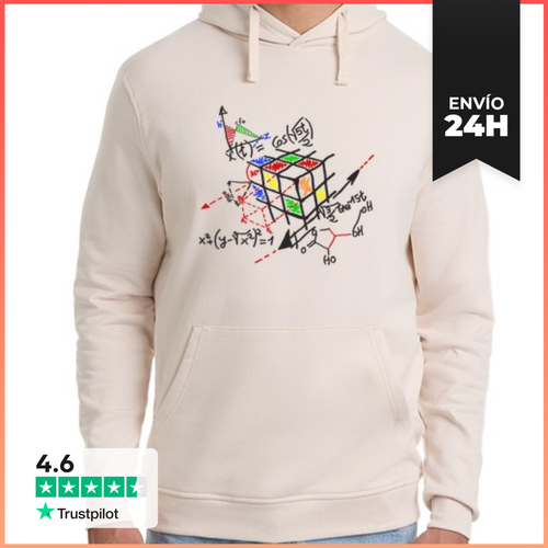 Sudadera Unisex Con Capucha Cubo Rubick Esquema Negro LaTostadora - latostadora.com - Modalova