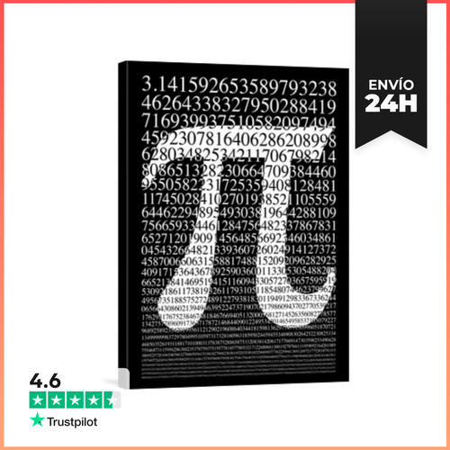 Lienzo Vertical Pi Blanco LaTostadora - latostadora.com - Modalova