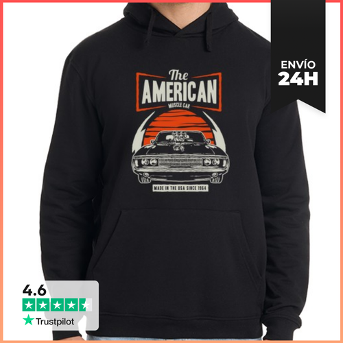 Sudadera Unisex Con Capucha American Muscle Car LaTostadora - latostadora.com - Modalova
