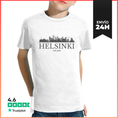 Camiseta Clásica Para Niños Helsinki Finlandia, Horizonte De - latostadora.com - Modalova