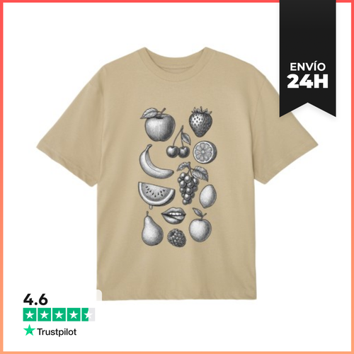 Camiseta Oversize CAMISETA OVERSIZE - DIBUJOS FRUTA ART LOVERS - latostadora.com - Modalova