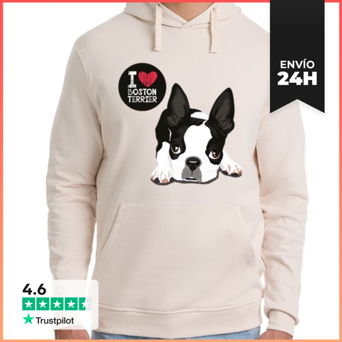 Sudadera Unisex Con Capucha BOSTON TERRIER LaTostadora - latostadora.com - Modalova
