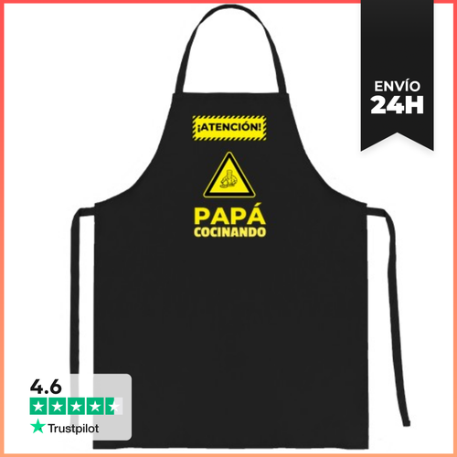Delantal Atención Papá Cocinando LaTostadora - latostadora.com - Modalova