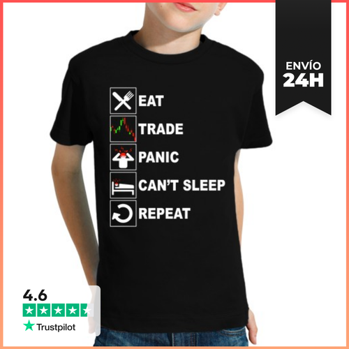 Camiseta Clásica Para Niños Comer Dormir Comerciar Repetir - latostadora.com - Modalova