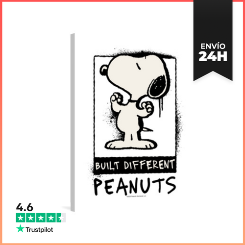 Lienzo Vertical Built Different Peanuts LaTostadora - latostadora.com - Modalova