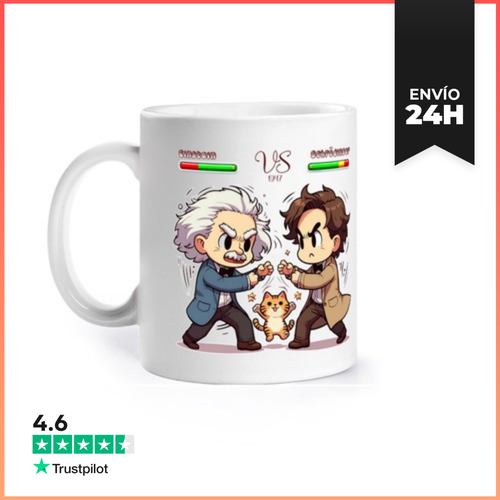 Taza EINSTEIN VS SCHRODINGER 1947 LaTostadora - latostadora.com - Modalova