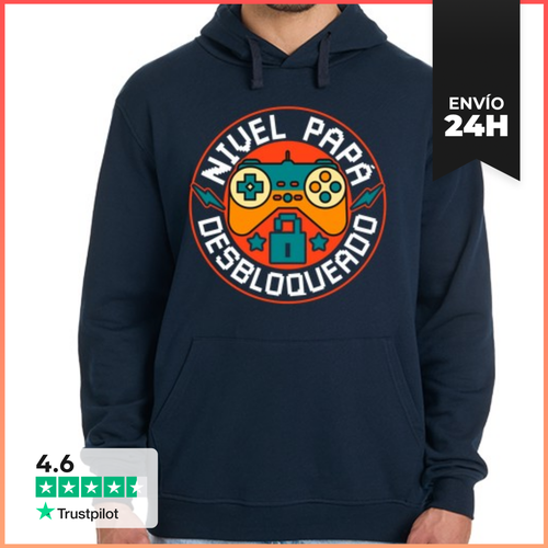 Sudadera Unisex Con Capucha Nivel Papá Desbloqueado Padre Gamer - latostadora.com - Modalova
