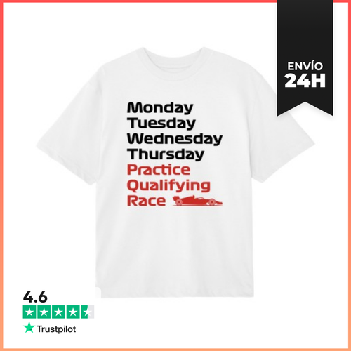 Camiseta Oversize F1 WEEK PRACTICE QUALIFYING RACE LaTostadora - latostadora.com - Modalova