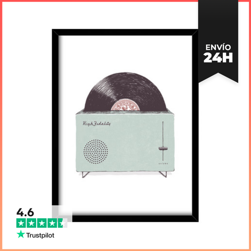 Cuadro Con Marco Vertical High Fidelity LaTostadora - latostadora.com - Modalova