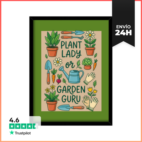 Cuadro Con Marco Vertical La Apasionada De Las Plantas O Experta - latostadora.com - Modalova