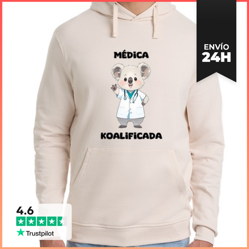 Sudadera Unisex Con Capucha Médica Koalificada LaTostadora - latostadora.com - Modalova