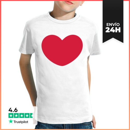 Camiseta Clásica Para Niños Corazón Rojo LaTostadora - latostadora.com - Modalova