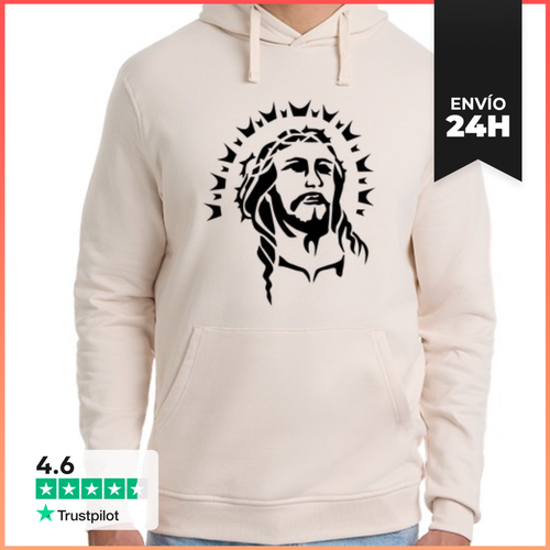 Sudadera Unisex Con Capucha Cabeza De Jesus LaTostadora - latostadora.com - Modalova
