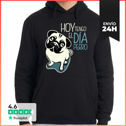 Sudadera Unisex Con Capucha Hoy Tengo El Día Perro LaTostadora - latostadora.com - Modalova