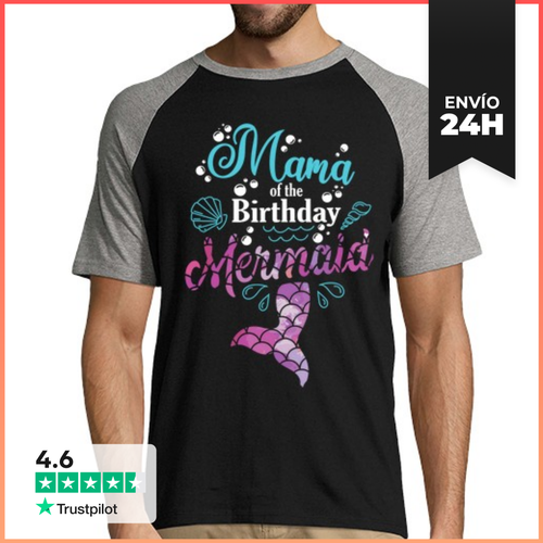 Camiseta Hombre, Estilo Béisbol Mamá De La Sirena De Cumpleaños - latostadora.com - Modalova