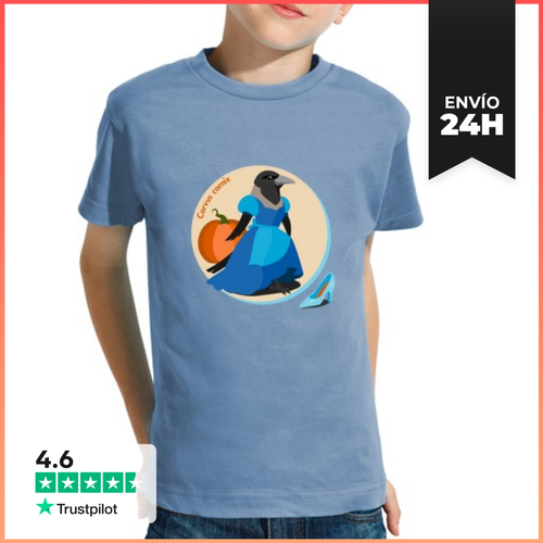 Camiseta Clásica Para Niños Corneja Cenicienta - Corvus Cornix - latostadora.com - Modalova