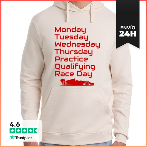 Sudadera Unisex Con Capucha F1 WEEK PRACTICE QUALIFYING RACE DAY - latostadora.com - Modalova