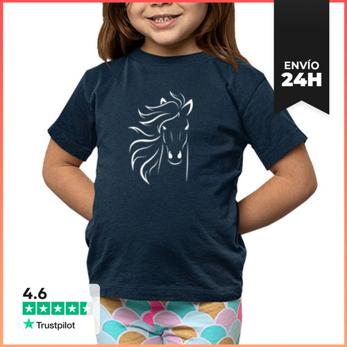 Camiseta Clásica Para Niños Camiseta De Equitación De Cabeza De - latostadora.com - Modalova