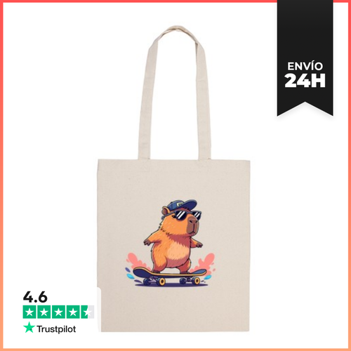Bolsa De Tela Efecto Raya Capibara LaTostadora - latostadora.com - Modalova