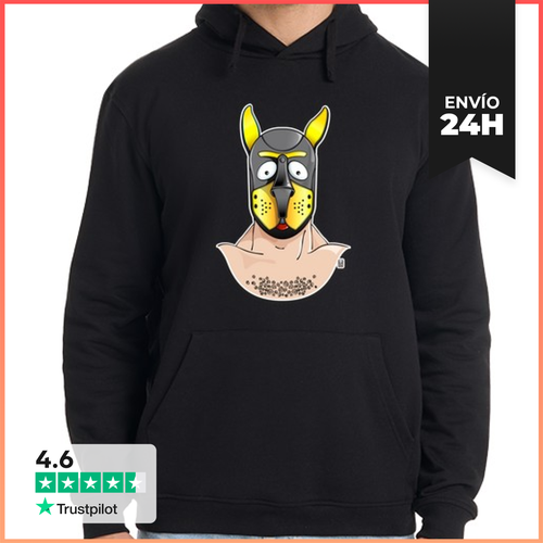 Sudadera Unisex Con Capucha Puppy Masc Amarilla. Sudadera Capucha - latostadora.com - Modalova