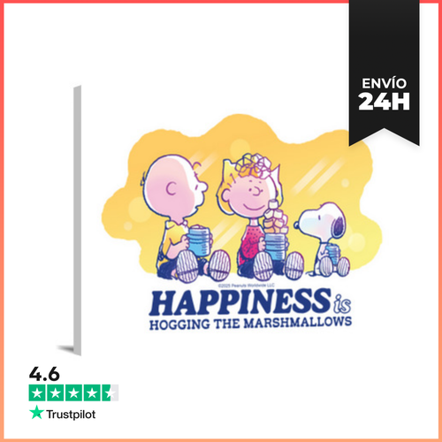 Lienzo Horizontal Happiness Is Hogging The Marshmallows - latostadora.com - Modalova