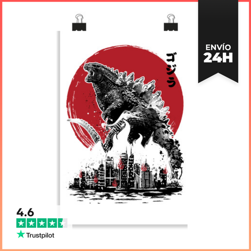 Póster Vertical Gojira Attack LaTostadora - latostadora.com - Modalova