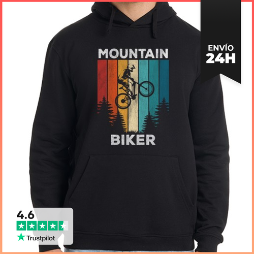 Sudadera Unisex Con Capucha Mountain Biker Vintage Ciclista - latostadora.com - Modalova