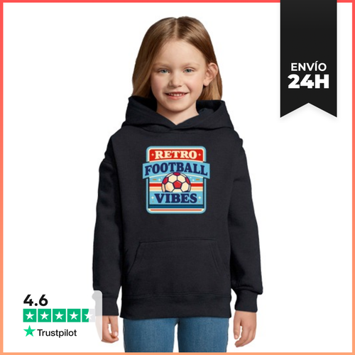 Sudadera Para Niños Con Capucha Vibras De Fútbol Retro - latostadora.com - Modalova