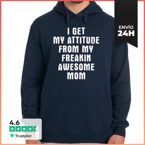 Sudadera Unisex Con Capucha Obtengo Mi Actitud De Mi Increíble - latostadora.com - Modalova