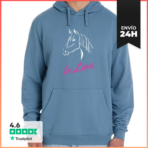 Sudadera Unisex Con Capucha Caballo Enamorado Montando Camiseta - latostadora.com - Modalova