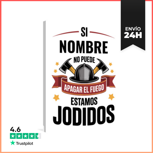 Lienzo Vertical Bombero Nombre Personalizable LaTostadora - latostadora.com - Modalova