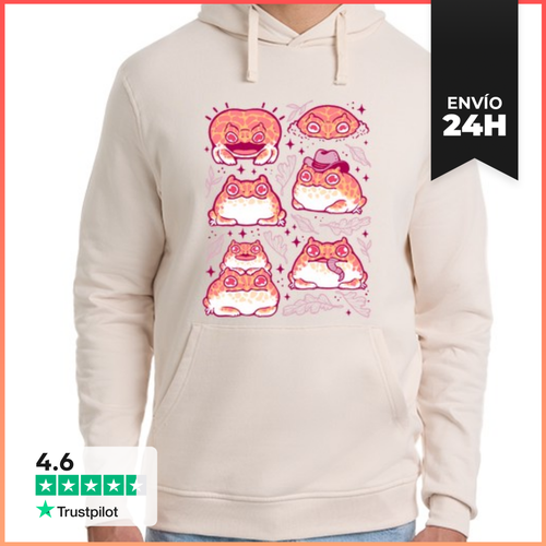 Sudadera Unisex Con Capucha Cute Pacman Frog LaTostadora - latostadora.com - Modalova
